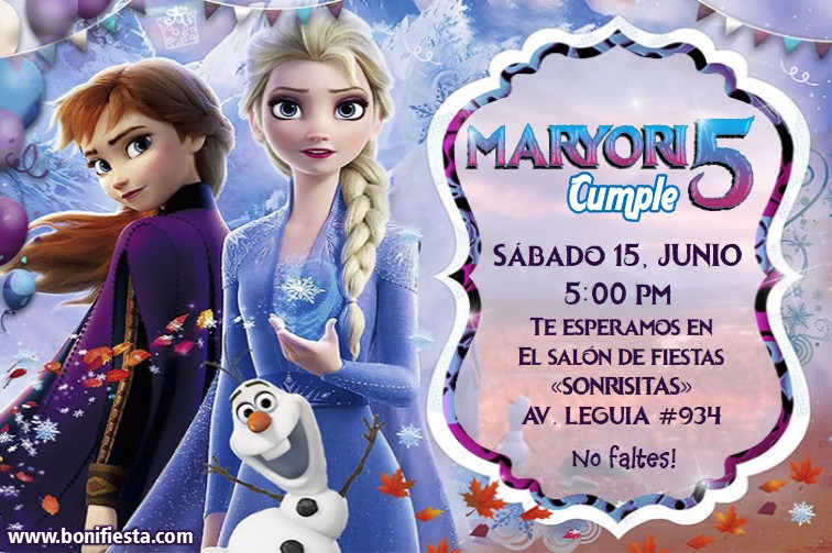 Las Mejores 63 Ideas De Tarjetas De Invitacion Frozen