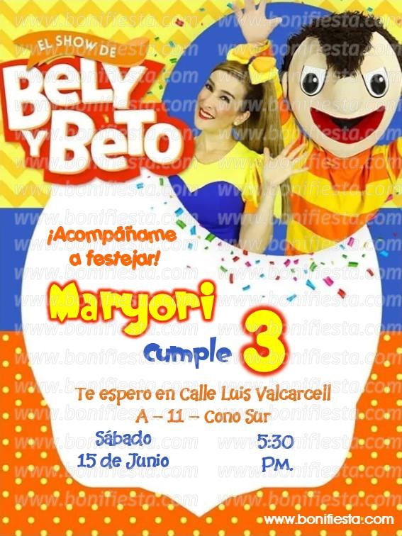 Invitación Bely y Beto - Boni Fiesta