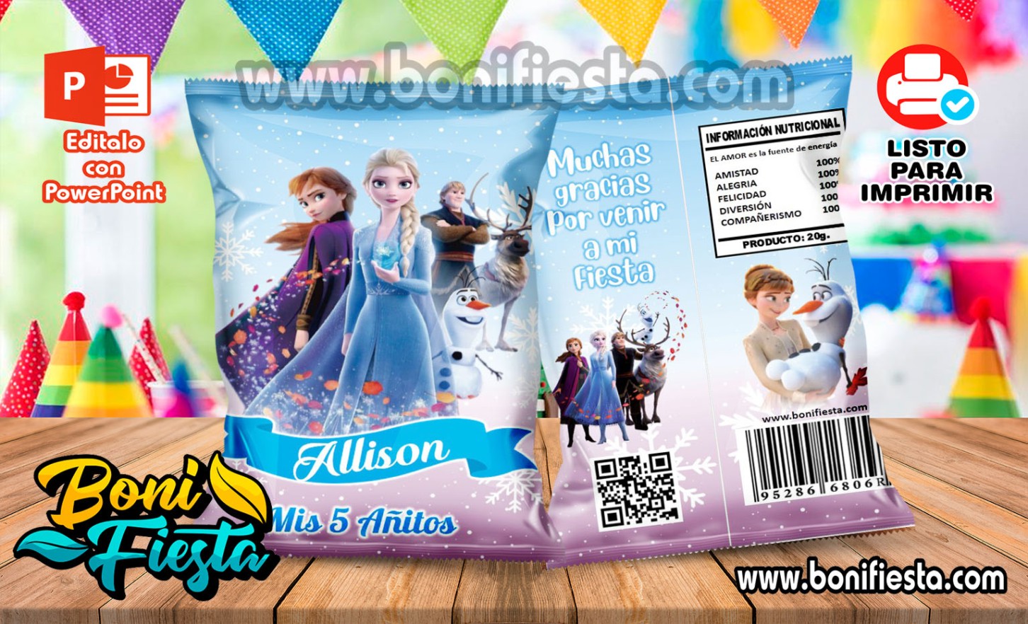 Chip Bag Template  Party Creations By Ari