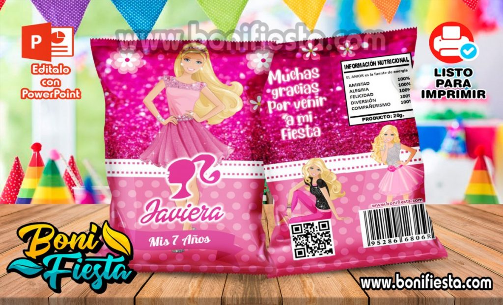Dulcero Barbie Ken Chip Bag Imprimible 10 Modelos  MercadoLibre