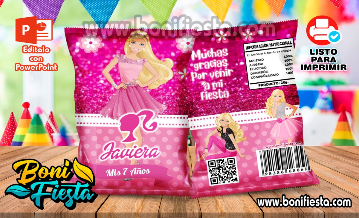 Chips Bags Barbie Boni Fiesta