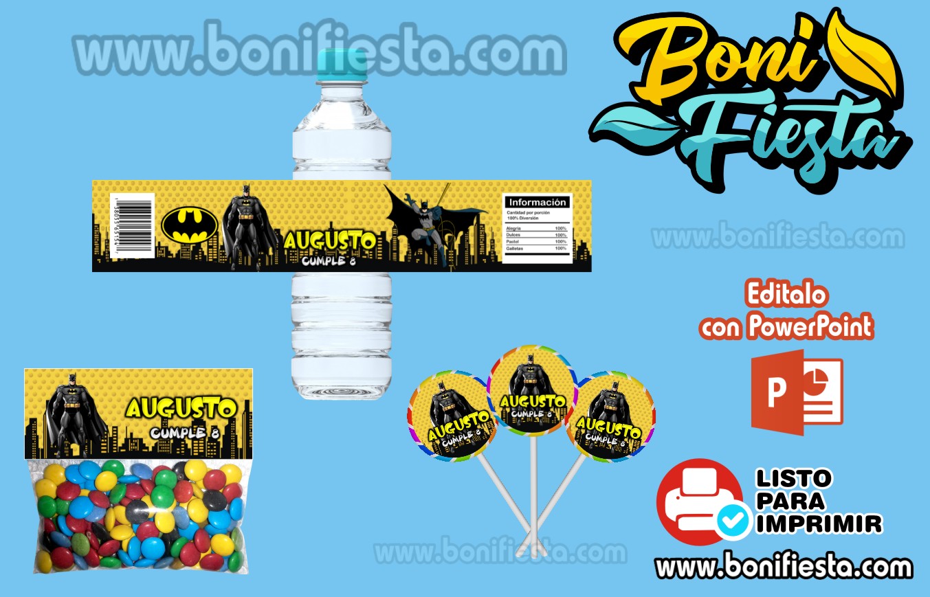 Etiquetas Batman - Boni Fiesta