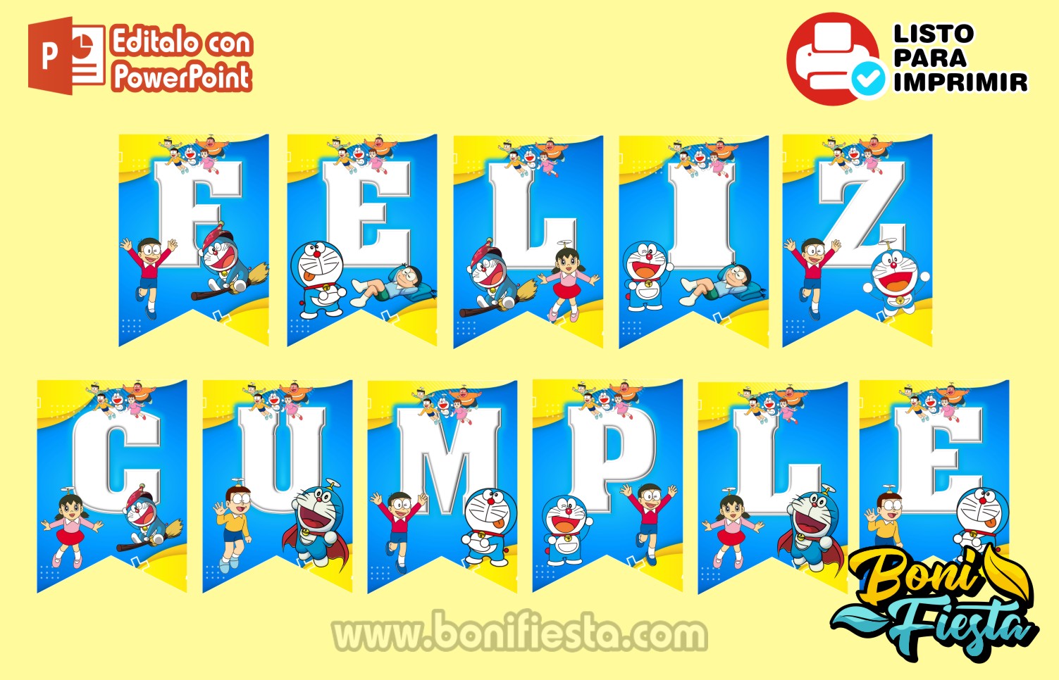 Banderín de Doraemon – Boni Fiesta